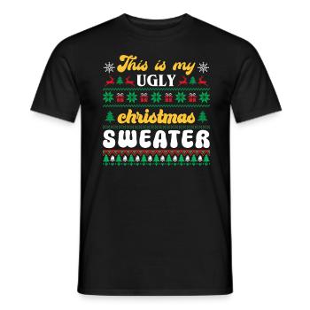 This is my Ugly Christmas Sweater - T-shirt homme - noir - Devant - AI Model Male 178 light (178cm)