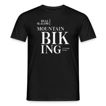 Sports extrêmes Dual Slalom VTT - T-shirt homme - noir - Devant - AI Model Male 178 light (178cm)