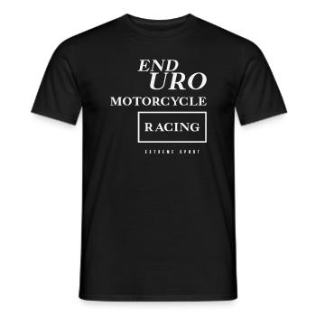 Extremsport Enduro Motorradrennen - Männer T-Shirt - Schwarz - Vorne - AI Model Male 178 light (178cm)