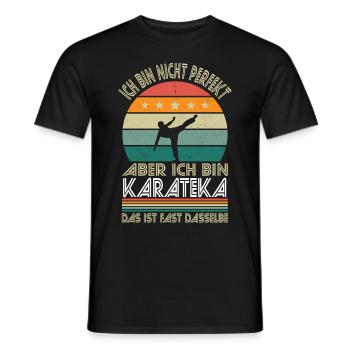 Ich bin nicht perfekt aber ich bin Karateka - Männer T-Shirt - Schwarz - Vorne - AI Model Male 178 light (178cm)