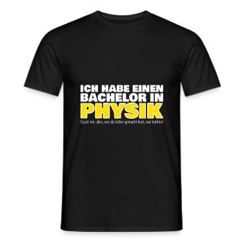 Physiker Bachelor Physiklehrer Geschenkidee lustig - Männer T-Shirt - Schwarz - Vorne - AI Model Male 178 light (178cm)