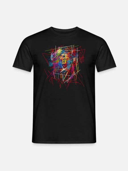 Haus im Glück Architektur - Männer T-Shirt - Schwarz