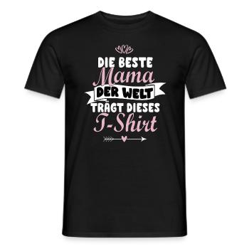 Für die beste Mama der Welt - Männer T-Shirt - Schwarz - Vorne - AI Model Male 178 light (178cm)