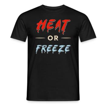 faire chauffer ou congeler ou traiter le sarcasme d’Halloween - T-shirt homme - noir - Devant - AI Model Male 178 light (178cm)