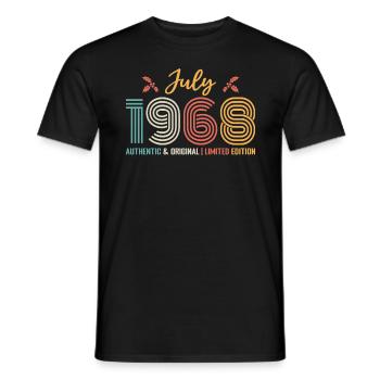 Juli 1968 Geburtstag Juli 1968 Juli - Männer T-Shirt - Schwarz - Vorne - AI Model Male 178 light (178cm)