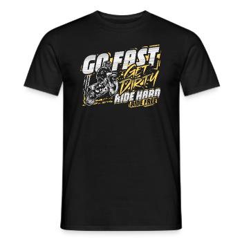 Roulez vite, salissez - Motocross Saying - T-shirt homme - noir - Devant - AI Model Male 178 light (178cm)