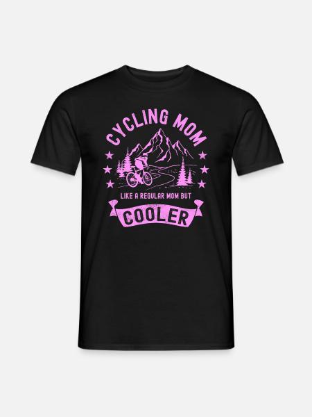Cycling Mom like a Regular Mom but Cooler Cyclist - Men's T-Shirt - black
