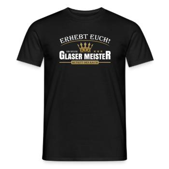Glaser Meister - Männer T-Shirt - Schwarz - Vorne - AI Model Male 178 light (178cm)