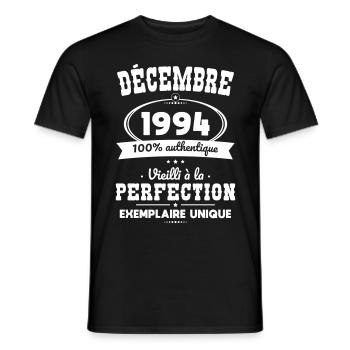 30th Anniversary - December 1994 Perfection - Men's T-Shirt - black - Front - AI Model Male 178 light (178cm)