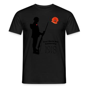 Hundertjähriger Erster Weltkrieg 1918 - Männer T-Shirt - Schwarz - Vorne - AI Model Male 178 light (178cm)