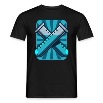 Tubes à essai, laboratoire de chimie en cadeau - T-shirt homme - noir - Devant - AI Model Male 178 light (178cm)
