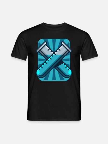 Reagenzgläser, geschenk chemie labor laborant - Männer T-Shirt - Schwarz