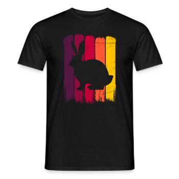 Silhouette de lapin, animal cadeau de lapin coloré - T-shirt homme - noir - Devant - AI Model Male 178 light (178cm)