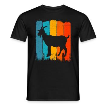 Chèvre, cadeau animal de ferme de chèvre animal - T-shirt homme - noir - Devant - AI Model Male 178 light (178cm)