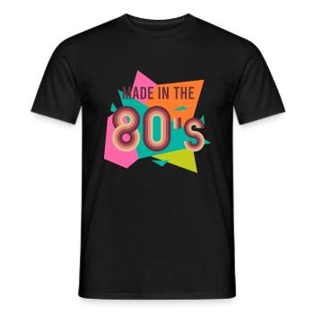 Made in the 80's - Männer T-Shirt - Schwarz - Vorne - AI Model Male 178 light (178cm)