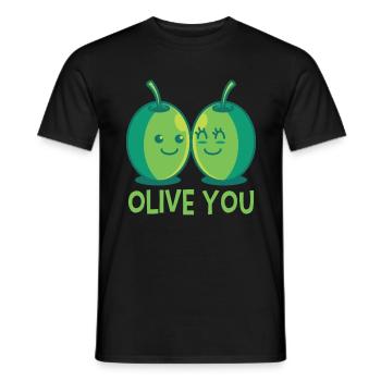 Les olives aiment - T-shirt homme - noir - Devant - AI Model Male 178 light (178cm)