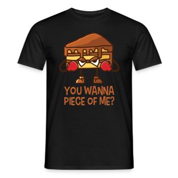 Cake boxes, gift pastry tart pastry - Men's T-Shirt - black - Front - AI Model Male 178 light (178cm)