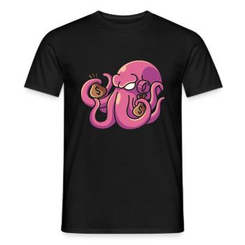 Argent de pieuvre, pieuvre de richesse pieuvre richesse - T-shirt homme - noir - Devant - AI Model Male 178 light (178cm)