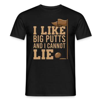 I Like Big Putts, golf golf golfer - Men's T-Shirt - black - Front - AI Model Male 178 light (178cm)