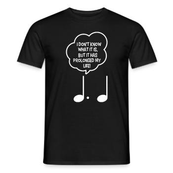 Note en pointillé, blague musicien musique classique - T-shirt homme - noir - Devant - AI Model Male 178 light (178cm)