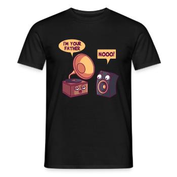 Schallplattenspieler Vater, musiker witz geschenk - Männer T-Shirt - Schwarz - Vorne - AI Model Male 178 light (178cm)