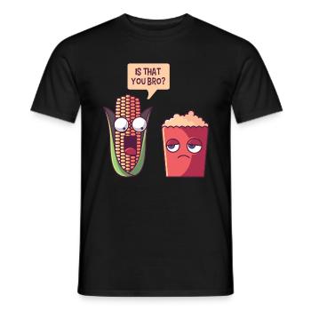 Popcorn - Männer T-Shirt - Schwarz - Vorne - AI Model Male 178 light (178cm)