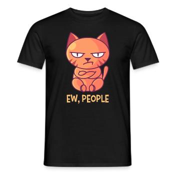 Chat de mauvaise humeur - T-shirt homme - noir - Devant - AI Model Male 178 light (178cm)