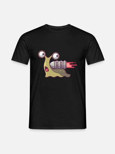 Rocket-powered snail - Men's T-Shirt - black