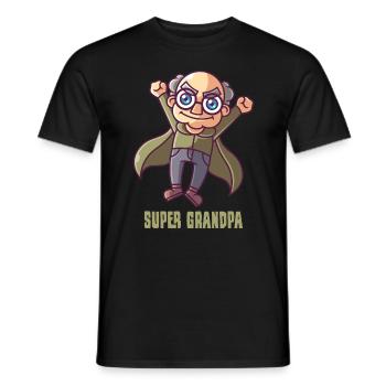 Super grand-père, héros de super-héros de grand-père - T-shirt homme - noir - Devant - AI Model Male 178 light (178cm)