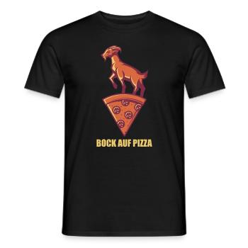 Go for pizza - Men's T-Shirt - black - Front - AI Model Male 178 light (178cm)
