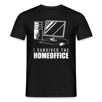 I Survived The Home Office - Men's T-Shirt - black - Front - AI Model Male 178 light (178cm)