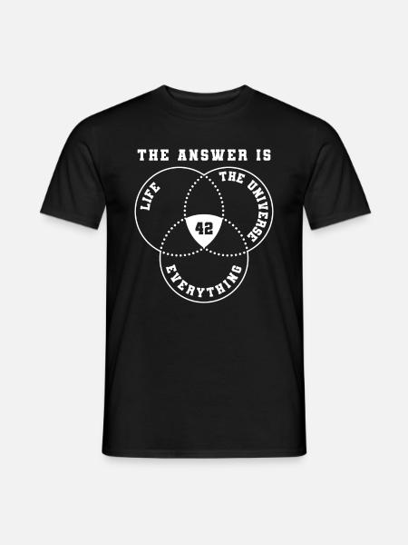 The answer is 42 - Men's T-Shirt - black