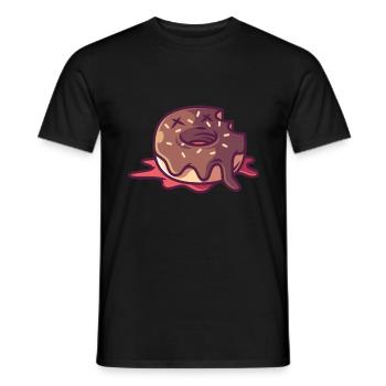 Dead donut, gift delicious pastries sweets - Men's T-Shirt - black - Front - AI Model Male 178 light (178cm)