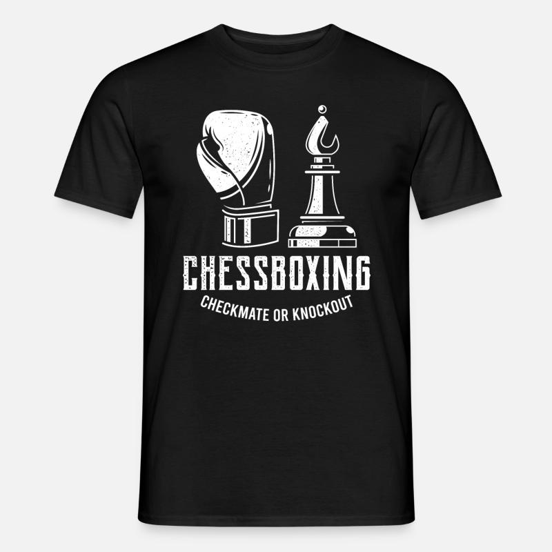 Chessboxing, schach boxen geschenk - Männer T-Shirt - Schwarz