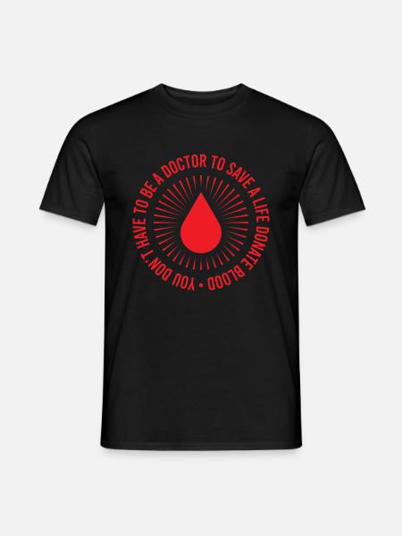 Save Lifes Donate Blood - Men's T-Shirt - black