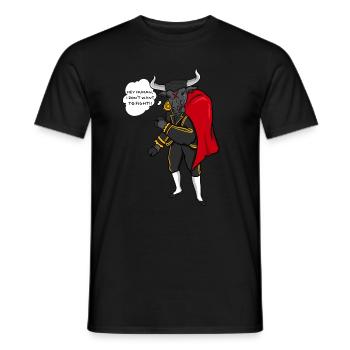Stier gegen Stierkampf, torero tierschutz geschenk - Männer T-Shirt - Schwarz - Vorne - AI Model Male 178 light (178cm)