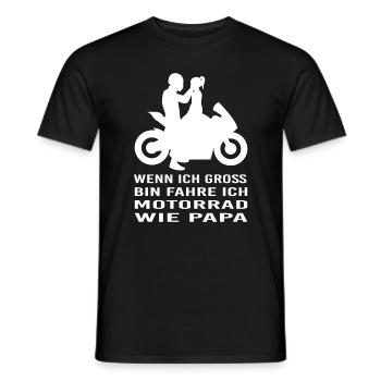 Vater Tochter Motorrad Biker Familie Sportbike - Männer T-Shirt - Schwarz - Vorne - AI Model Male 178 light (178cm)