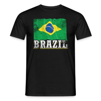 Brasilien Flagge - Männer T-Shirt - Schwarz - Vorne - AI Model Male 178 light (178cm)