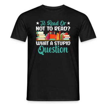 Lesen Oder Nicht Lesen Spaßbuch Leser - Männer T-Shirt - Schwarz - Vorne - AI Model Male 178 light (178cm)