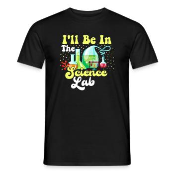 Je serai dans le laboratoire scientifique drôle - T-shirt homme - noir - Devant - AI Model Male 178 light (178cm)
