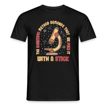 Wissenschaftliche Methode Poke Funny - Männer T-Shirt - Schwarz - Vorne - AI Model Male 178 light (178cm)