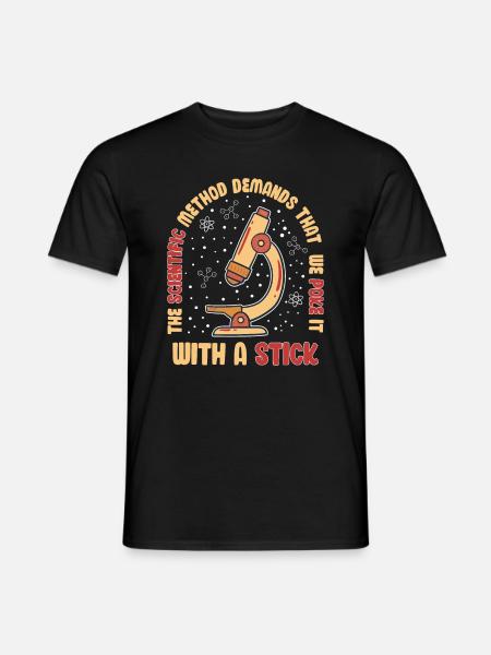 Scientific Method Poke Funny - Men's T-Shirt - black