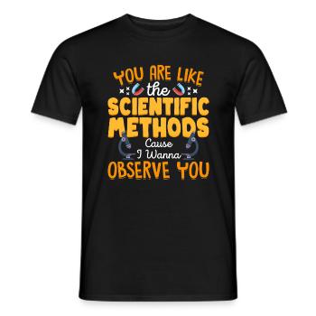 They Are Like Scientific Method - Men's T-Shirt - black - Front - AI Model Male 178 light (178cm)