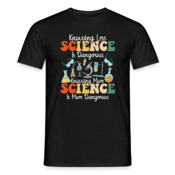 La science est dangereusement drôle - T-shirt homme - noir - Devant - AI Model Male 178 light (178cm)