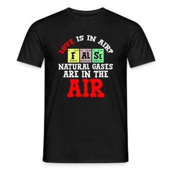 Liebe Ist In Der Luft Lustige Wissenschaftler - Männer T-Shirt - Schwarz - Vorne - AI Model Male 178 light (178cm)
