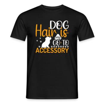Zwergschnauzer Hundehaar Ist Mein Accessoire - Männer T-Shirt - Schwarz - Vorne - AI Model Male 178 light (178cm)