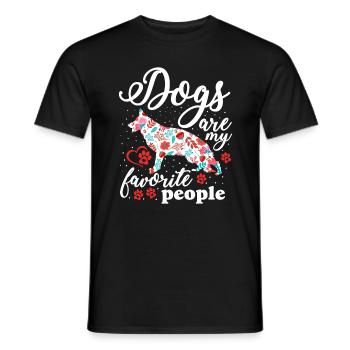 German Shepherds are favorite people - Men's T-Shirt - black - Front - AI Model Male 178 light (178cm)