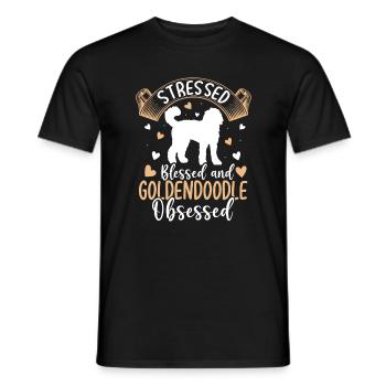 Bienheureux Goldendoodle Possédé Drôle - T-shirt homme - noir - Devant - AI Model Male 178 light (178cm)
