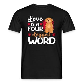 Goldendoodle Liebe Vierbeiner Wort Lustiger - Männer T-Shirt - Schwarz - Vorne - AI Model Male 178 light (178cm)