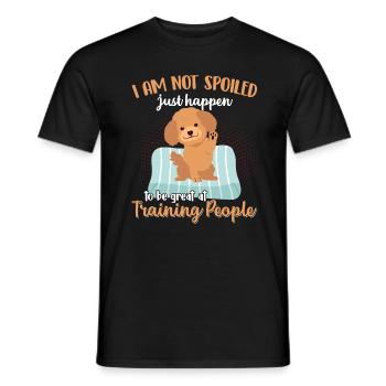 Pudel Ich Bin Nicht Verwöhnt Lustige Hundehalter - Männer T-Shirt - Schwarz - Vorne - AI Model Male 178 light (178cm)